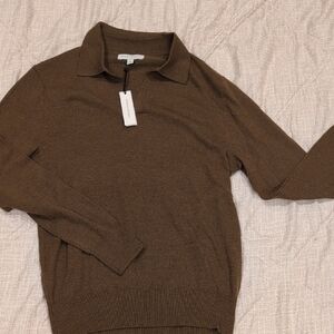 Banana Republic V-Neck Brown Cashmere Sweater